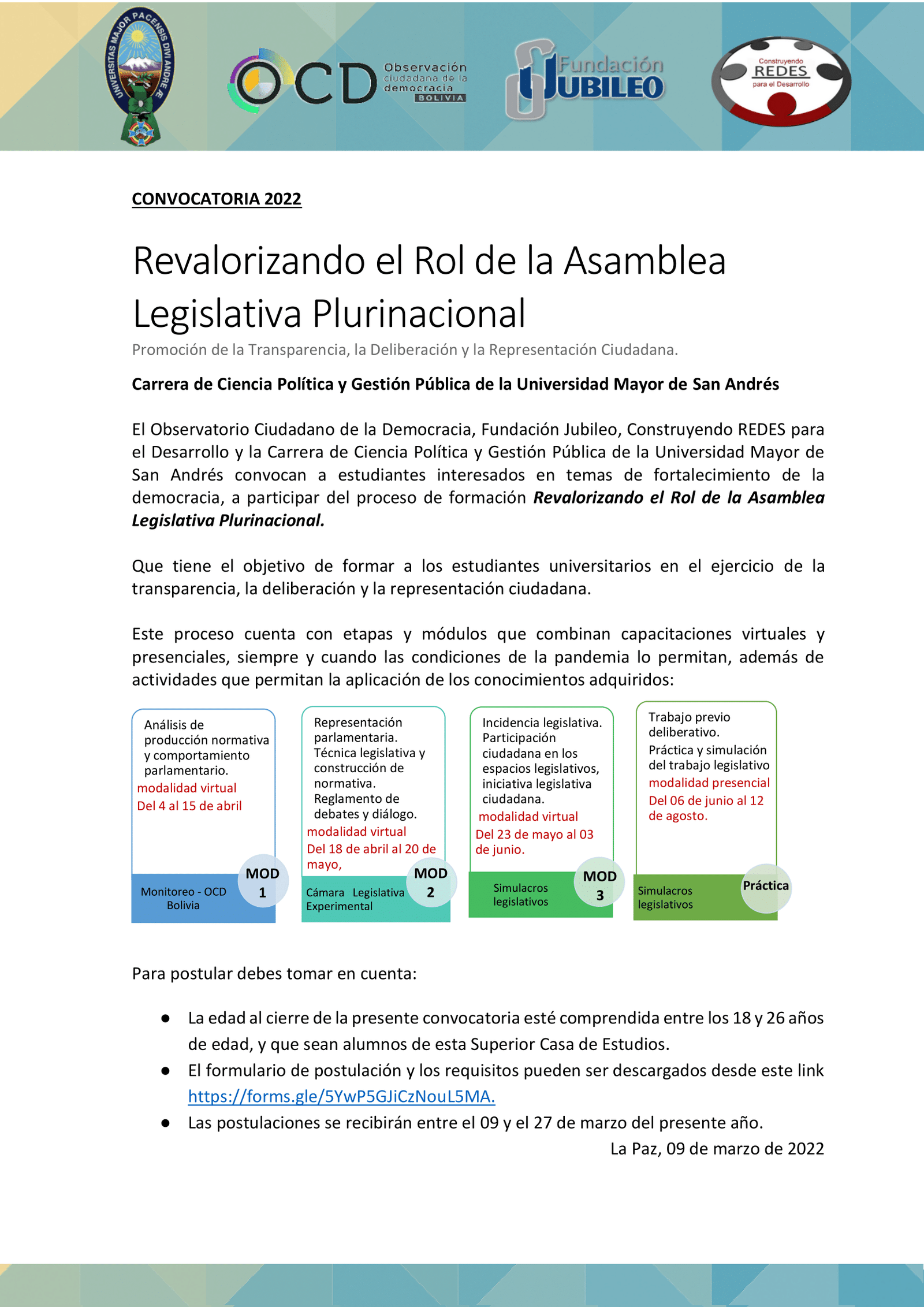 Convocatoria UMSA