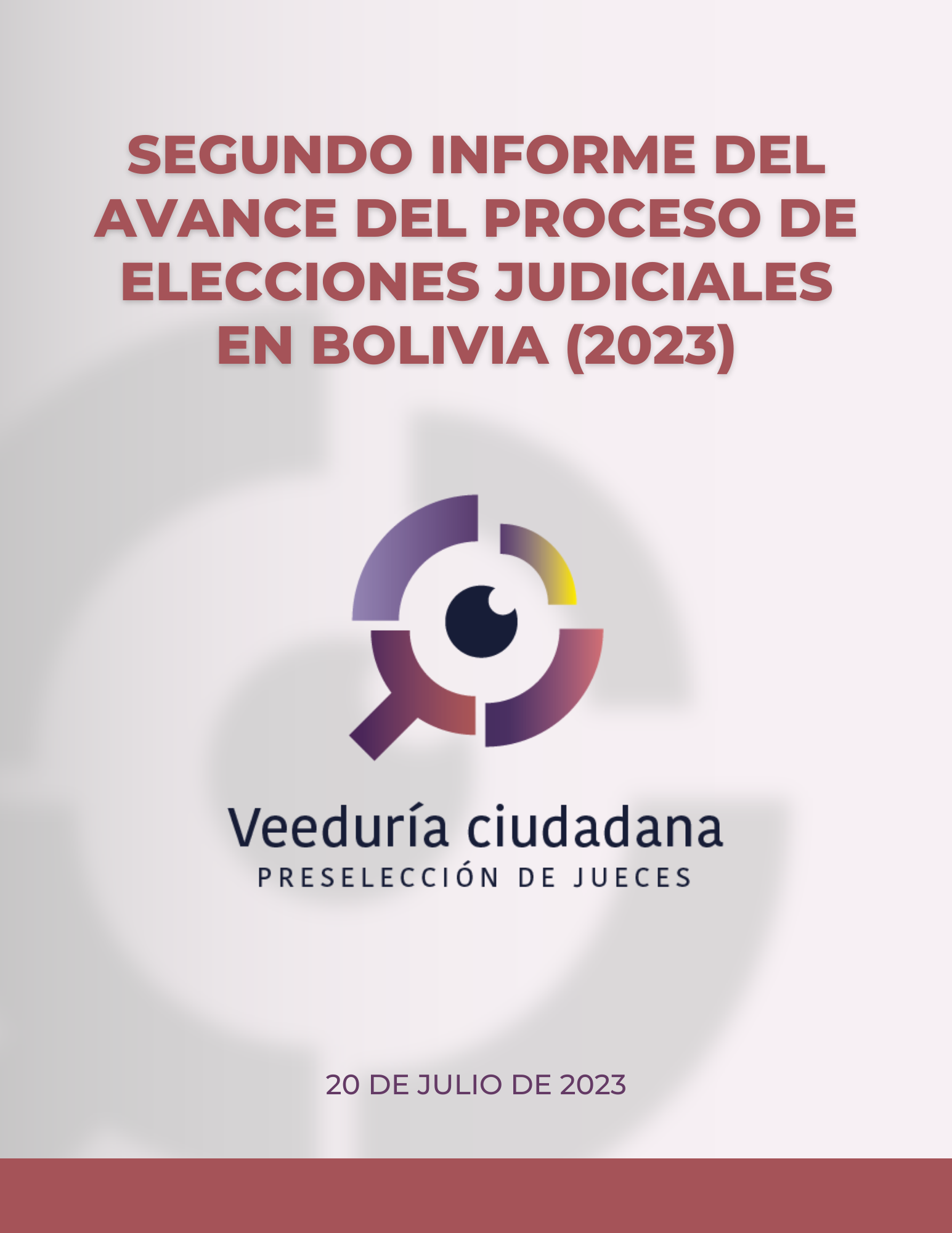 PRIMER INFORME DEL AVANCE DEL PROCESO DE ELECCIONES JUDICIALES EN BOLIVIA (2023) (1)
