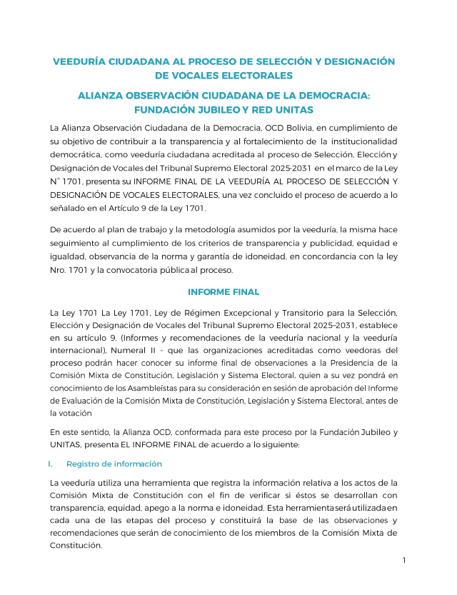 informe veeduría vocales